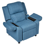 Erika Navy Blue Adult Recliner Sofa Chair Blue Lounge Couch Armchair Furniture - Top-Down View