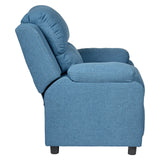 Erika Navy Blue Adult Recliner Sofa Chair Blue Lounge Couch Armchair Furniture - Rear View