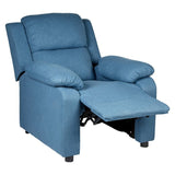 Erika Navy Blue Adult Recliner Sofa Chair Blue Lounge Couch Armchair Furniture - Low Angle