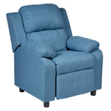 Erika Navy Blue Adult Recliner Sofa Chair Blue Lounge Couch Armchair Furniture - Side View