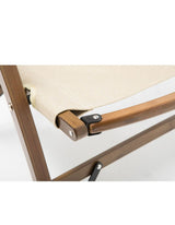 2x Bamboo Foldable Outdoor Camping Chair Wooden Travel Picnic Park Folding - Khaki/Beige - Top-Down View