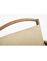 4x Bamboo Foldable Outdoor Camping Chair Wooden Travel Picnic Park Folding - Khaki/Beige - Close-Up Angle
