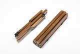 62cm Foldable Bamboo Outdoor Camping Table Waterproof Wood Wooden Travel - Small - Top-Down View