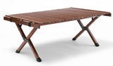 93cm Foldable Bamboo Outdoor Camping Table Waterproof Wood Wooden Travel - Large - Front View