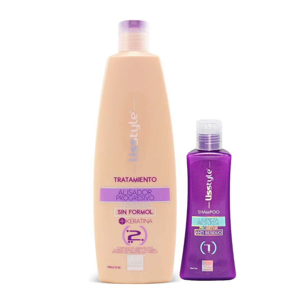 L'mar Lisstyle Alisador Pro-Repair 2-Step Keratin Hair Straightening Treatment Kit
