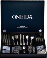 Oneida Barcelona 56pc Cutlery Butter Knives Forks Spoons Teaspoons Set in Gift Box - Front View