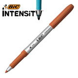 BIC Intensity Permanent Markers - 12 Assorted Colors for Creative Projects and Organization - 45-Degree Angle