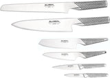 Global Ikasu 7pcs Knife Block Set - Low Angle