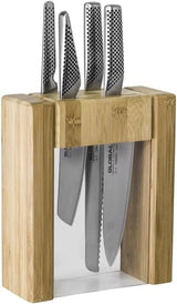 Global Teikoku 5pcs Knife Block Set Japanese Knives - 45-Degree Angle