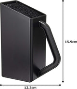 Victorinox Swiss Classic Empty Cutlery Knife Block in Black - Side View