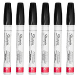 6x Sharpie Oil-Based Paint Marker - Medium Black - Front View