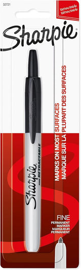 Sharpie Fine Point Retractable Permanent Marker - Black - 45-Degree Angle