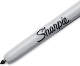 6x Sharpie Fine Point Retractable Permanent Markers - Black - Side View