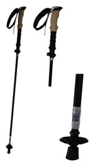 Telescopic Adjustable Hiking Pole Folding Walking Stick Adjustable Trekking 105cm - 125cm - Front View
