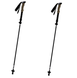 2x Telescopic Adjustable Hiking Pole Folding Walking Stick Adjustable Trekking 105cm - 125cm
