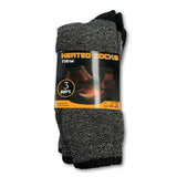 3 Pairs Mens THERMAL HEATED SOCKS Warm Winter Comfort Mens Work Size UK 7-11 - Front View
