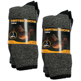 6 Pairs Mens THERMAL HEATED SOCKS Warm Winter Comfort Mens Work Size UK 7-11 - Front View