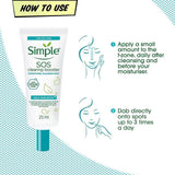 3x Simple 25ml SOS Clearing Booster Long Lasting Shine & Blemish Control - 45-Degree Angle