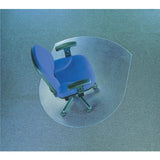 Durable PVC Office Chair Mat for Low Pile Carpet - 124cm x 99cm Floor Protector - Side View