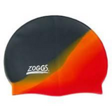 Zoggs Silicone Swim Cap Swimming Hat - Assorted Multi-Colour - Front View