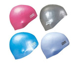 Zoggs Easy Fit Silicone Swim Cap Swimming Silicone Hat - Solid Assorted Colours - Front View