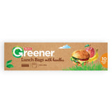 Multix Pk10 Greener Lunch Bags With Handles Degradable 20Cm X 25Cm - Front View