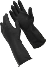 12 Pairs Sabco Heavy Duty Latex Gloves w/ Cotton Lining - Large Size - Side View