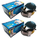 2x Spartan MC LE Jnr Junior Cricket Helmet Youth - Medium Size - Green - Front View