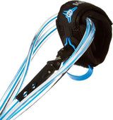 Komunity 6FT Naked Elliptical Cord Leash Surfboard Legrope Leash Surf Surfing Leg Rope - Top-Down View