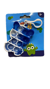 Push Bubble Pop It Fidget Keyring Squeeze Toy Sensory Silicone Stress Reliever - Side View