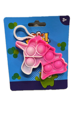 Push Bubble Pop It Fidget Keyring Squeeze Toy Sensory Silicone Stress Reliever - 45-Degree Angle