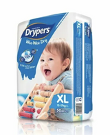 50 Count Drypers Wee Wee Dry XL Disposable Diapers for 12-17kg Babies