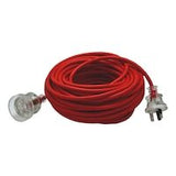 Wurth Heavy Duty 10m Extension Cable with Single Outlet and LED Indicator - Front View