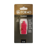 Fox 40 Classic Whistle Safety Outdoor Camping Sports Referee Football - Red - Side View