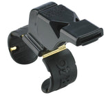 Fox 40 Classic Fingergrip Whistle Sports Referee Safety Football Soccer - Black - Front View