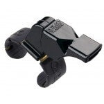 Fox 40 Classic Fingergrip Whistle Sports Referee Safety Football Soccer - Black - Side View