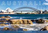 2025 Calendar Rectangle Wall Calendar 16 Months Hanging Planner Australia Souvenir - Front View