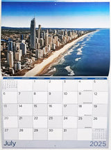 2025 Calendar Rectangle Wall Calendar 16 Months Hanging Planner Australia Souvenir - Side View
