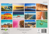 2025 Calendar Rectangle Wall Calendar 16 Months Hanging Planner Australia Souvenir - Top-Down View