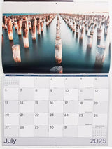 2025 Calendar Rectangle Wall Calendar 16 Months Hanging Planner Victoria Souvenir - Side View