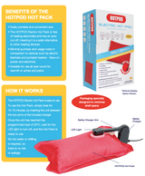 HOTPOD Electric Hot Pack Water Bottle Reheat-able Pillow Pad Sleep Aid - Safety Approved - Side View