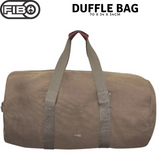 FIB 70cm Canvas Duffle Bag Travel Heavy Duty Large Sports Gym Work - Khaki - Front View