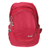 FIB Mens Backpack Travel Rucksack Shoulder Bag - Burgundy - Front View