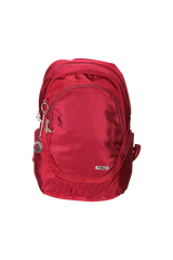 FIB Mens Backpack Travel Rucksack Shoulder Bag - Burgundy - 45-Degree Angle
