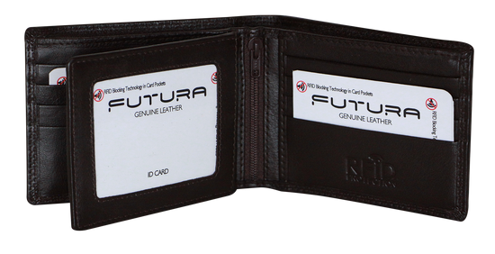 Futura Men's Harrison Brown RFID Leather Wallet with Gift Box