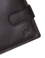 Futura Mens RFID Leather Coin Fold Over Wallet - Brown - Side View