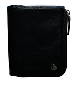 Futura Black RFID Leather Zip Wallet - Side View