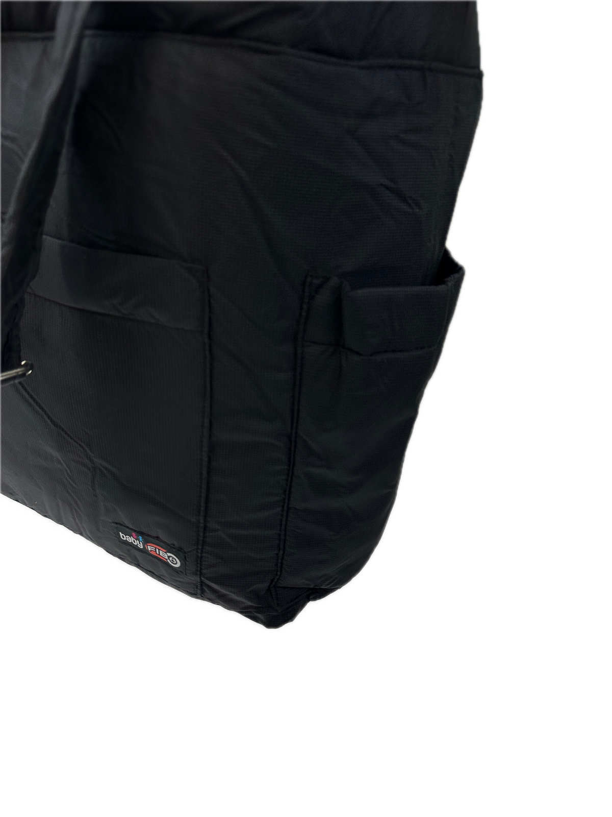 FIB Stylish Black Mummy Diaper Tote Bag with Changing Mat and Insulated Bottle Holder