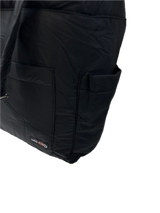 FIB Stylish Black Mummy Diaper Tote Bag with Changing Mat and Insulated Bottle Holder - Low Angle