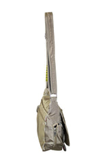 FIB Mens Flapover Shoulder Bag Cross Body Travel Satchel Shoulder Strap - Sand - Low Angle